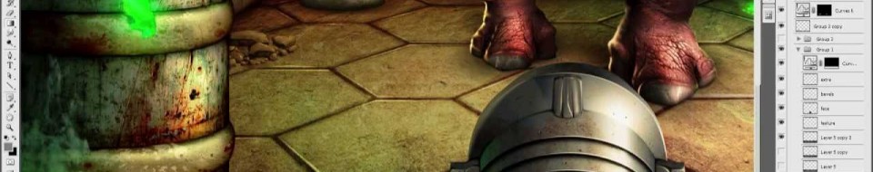 Absolutely Amazing: Doom – Pinky Demon Blocks The Exit – Photoshop Speed Art